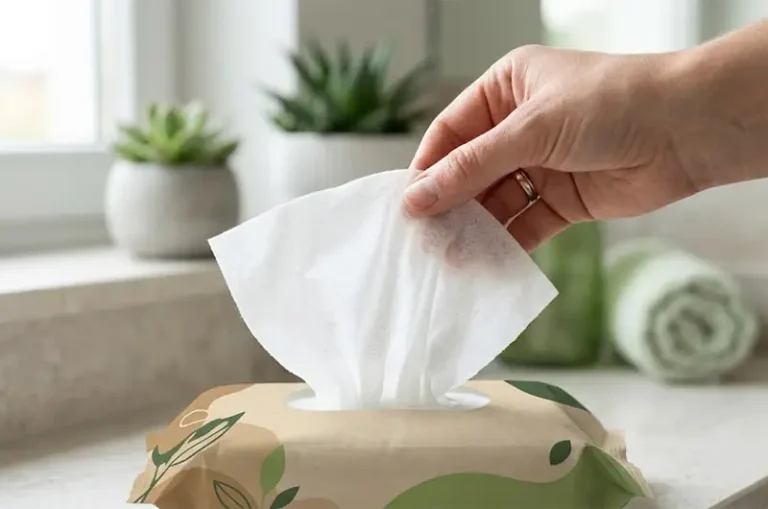 Empaque de toallitas húmedas biodegradables sin marca para un futuro sostenible de Induservi